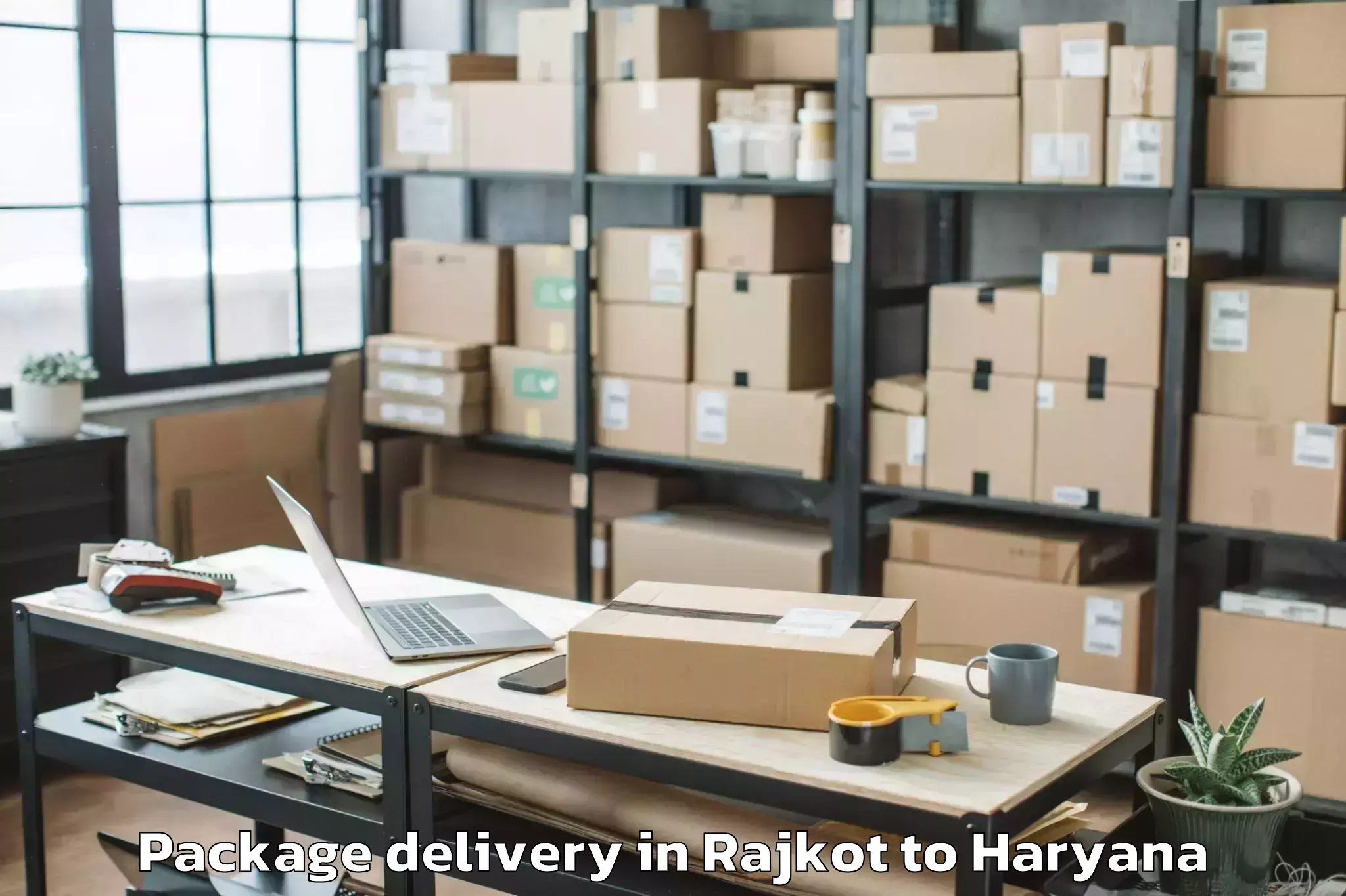 Book Rajkot to Central Plaza Mall Gurgaon Package Delivery